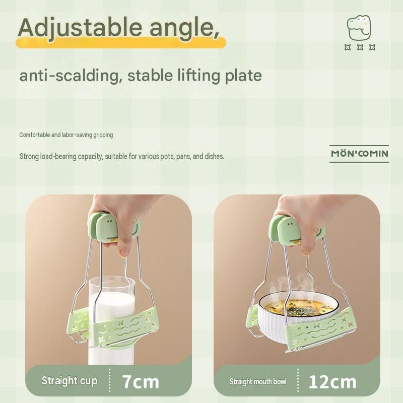 Anti-Scald Dish Lifter and Bowl Gripper Set - Adjustable Silicone Grip view 6