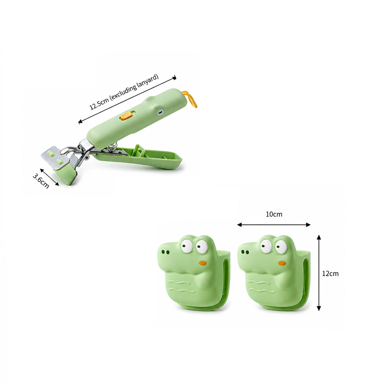Cute Crocodile shape Kitchen Heat Resistant Set - Silicone Oven Mitts and