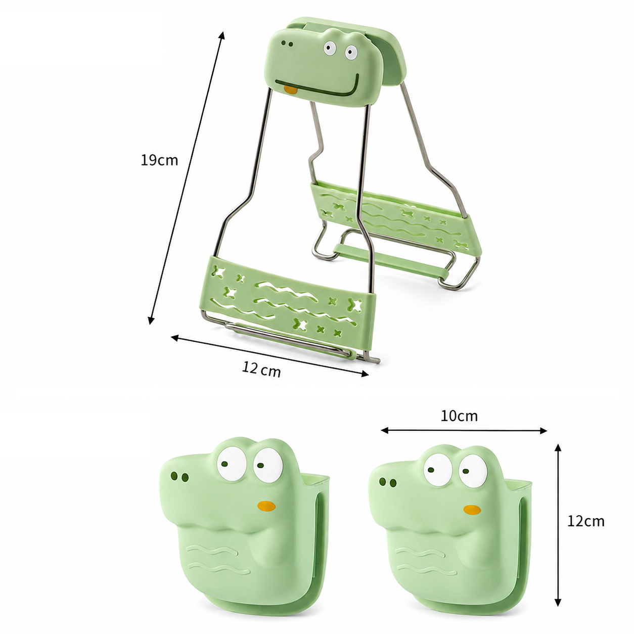 Crocodile shape Kitchen Heat Resistant Set - Adjustable Stainless Steel Plate