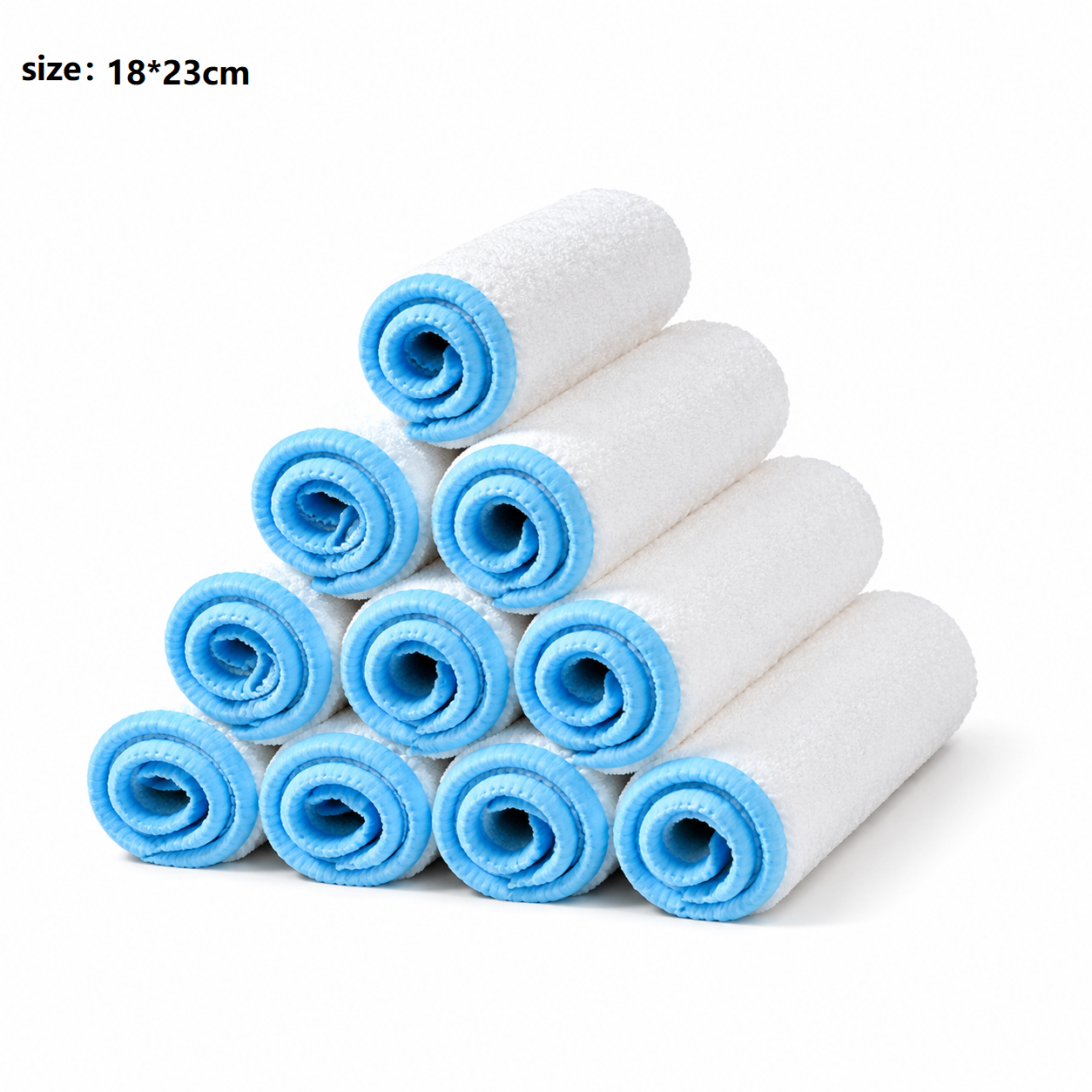 10-pcs 18*23cm Bamboo Fiber Kitchen Dishcloth - Non-Stick Oil Resistant