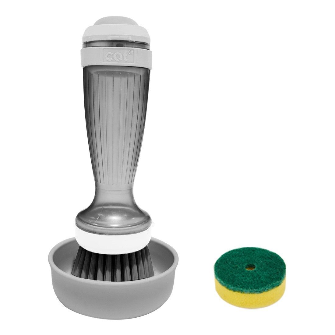 Grey Liquid Dispensing Kitchen Brush - 120ml Handle Reservoir