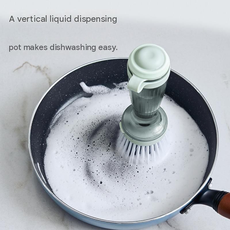 Grey Liquid Dispensing Kitchen Brush - 120ml Handle Reservoir view 4