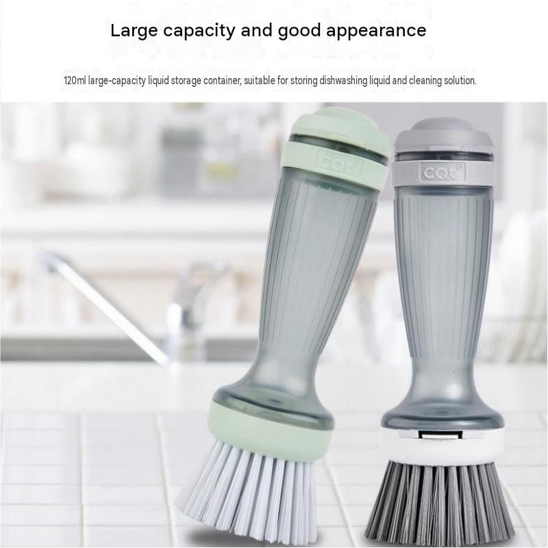 Grey Liquid Dispensing Kitchen Brush - 120ml Handle Reservoir view 5