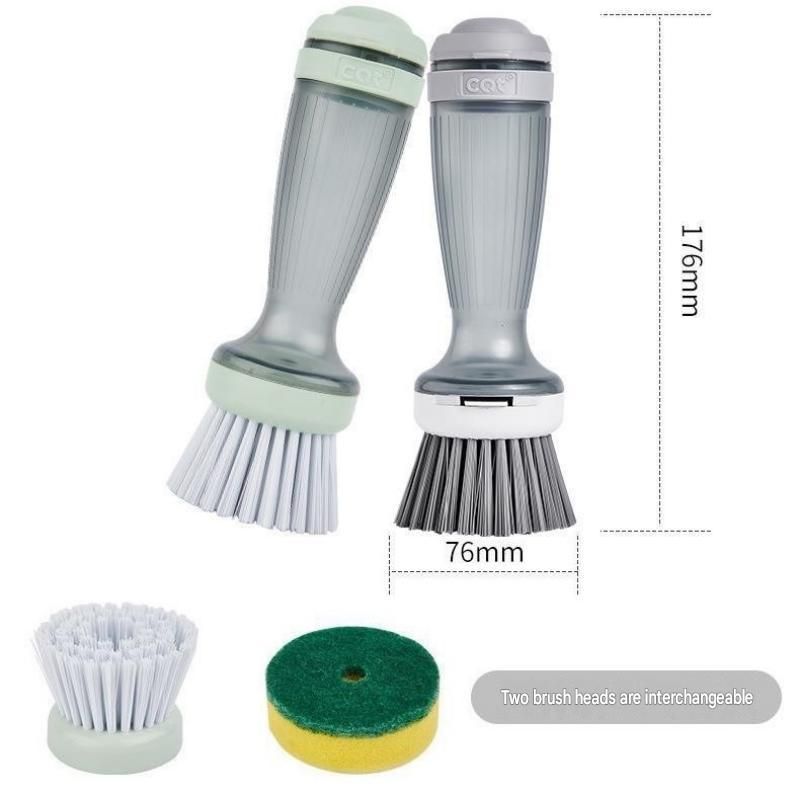 Green Liquid Dispensing Kitchen Brush - 120ml Handle Reservoir view 8