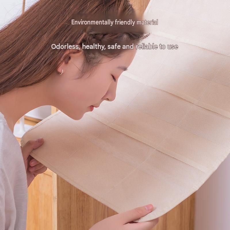 Beige Double-Sided Hanging Underwear Organizer（6 pockets on the front + 18 view 7