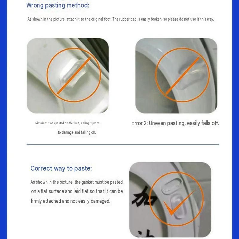 Small size 6 pack Toilet Seat Bumpers Transparent PU Gel Pads - Anti-Slip view 8