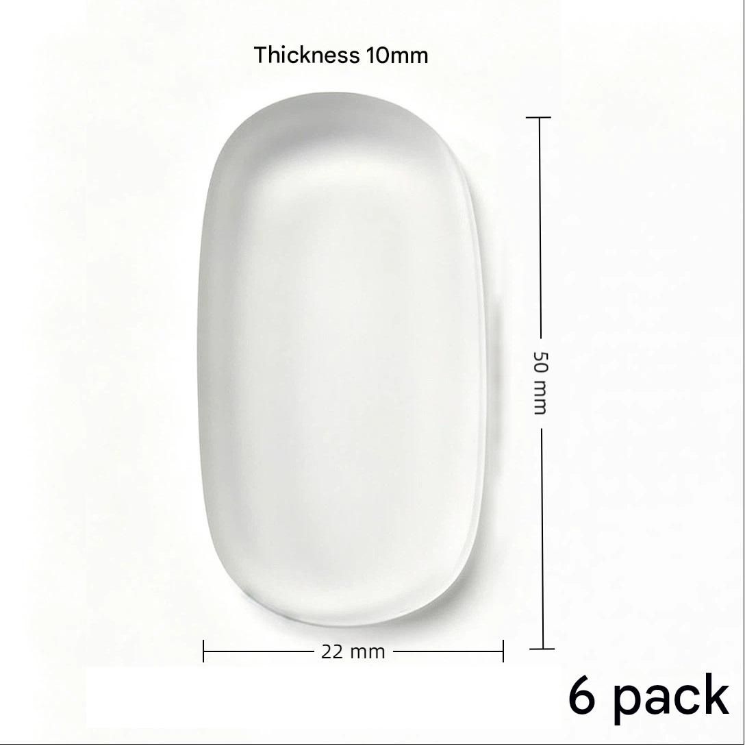 Large size 6 pack Toilet Seat Bumpers Transparent PU Gel Pads - Anti-Slip