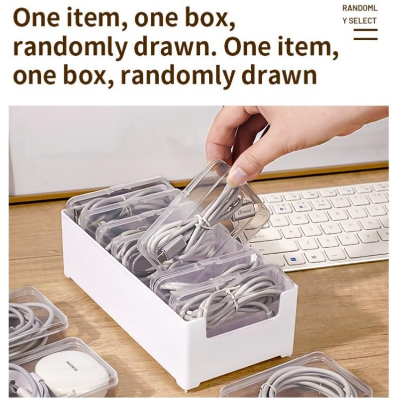 White Storage Box Set（Large storage box + 11 small inner boxes） - Transparent view 2