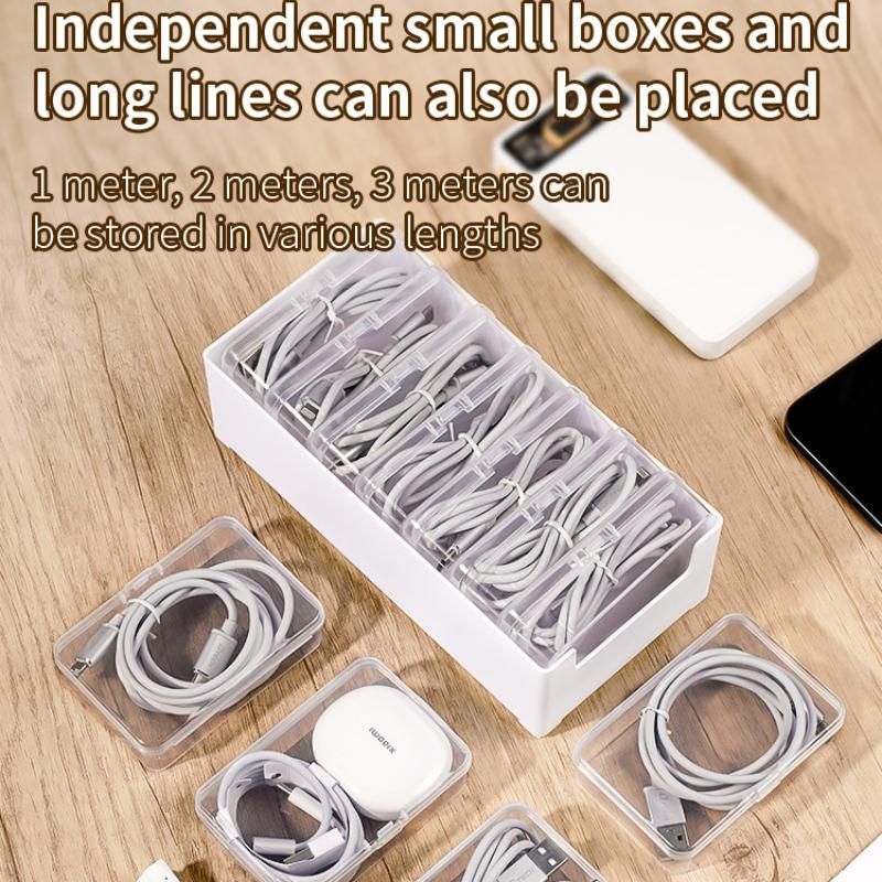 White Storage Box Set（Large storage box + 11 small inner boxes） - Transparent view 5