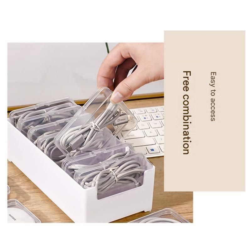 White Storage Box Set（Extra-large storage box + 22 small boxes） - Transparent view 7