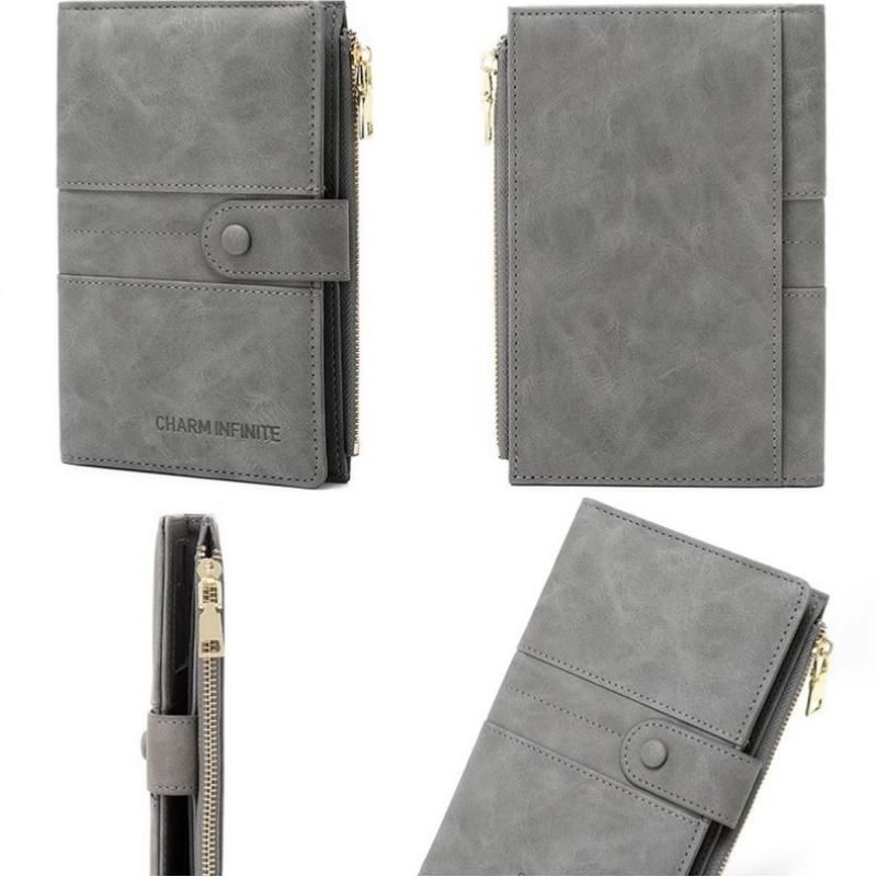 Green RFID-Protected Travel Passport Wallet - Slim Multi-Compartment Organiser view 8