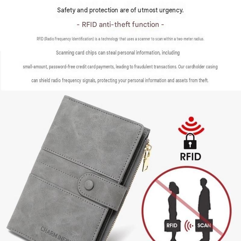 Black RFID-Protected Travel Passport Wallet - Slim Multi-Compartment Organiser view 3