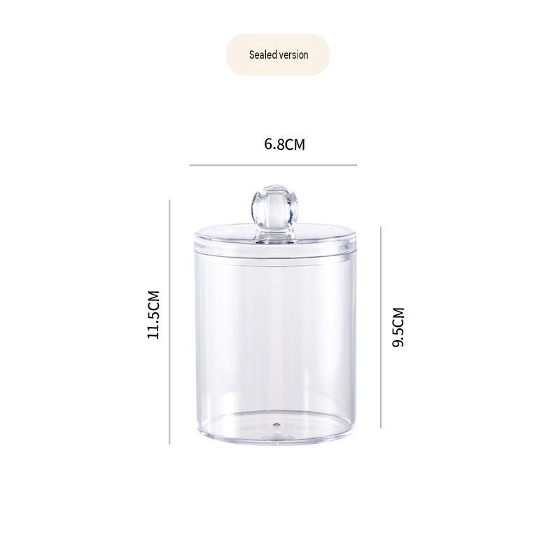 Transparent Cosmetic Storage Canister（Transparent round cup） – Stackable PS