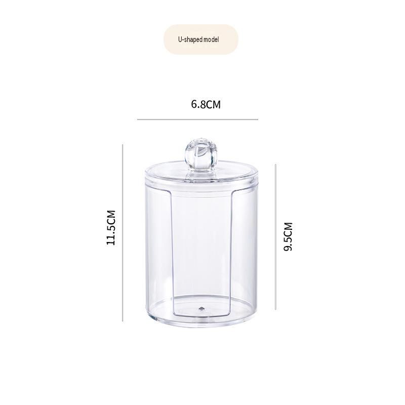 Transparent Cosmetic Storage Canister（Transparent U-shaped cup） – Stackable PS