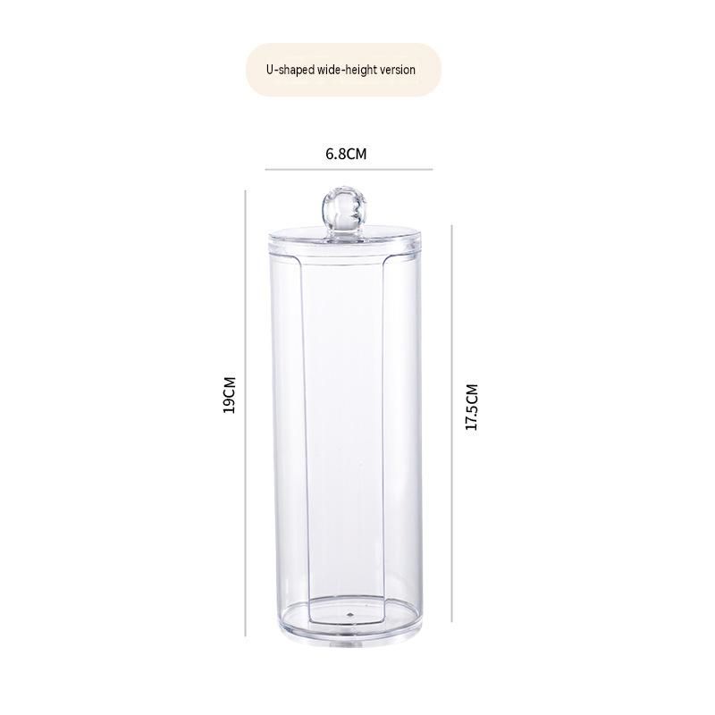 Transparent Cosmetic Storage Canister （Transparent U-shaped tall cup）