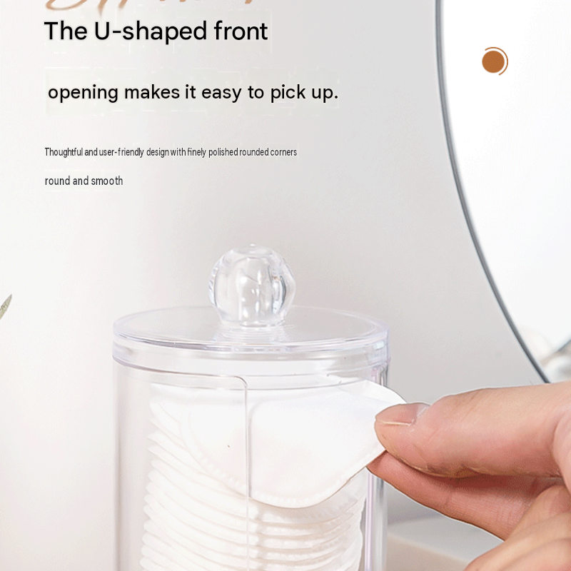Transparent Cosmetic Storage Canister Set（Transparent combination round cup + view 5