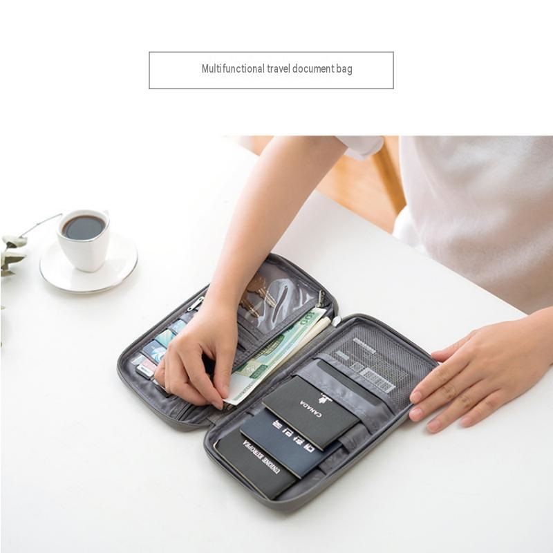 3-pack Small size Navy Blue Travel Document Organiser - Waterproof Oxford view 2