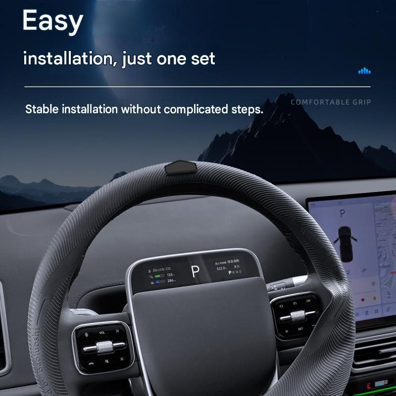 Red Liquid Silicone Steering Wheel Cover - Ultra-Thin Non-Slip Sweat-Resistant view 7