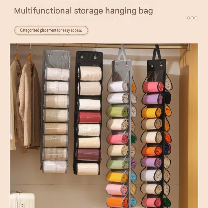 Black Home Organisation Set - 6 Pocket Handbag Hanging Organiser and 16 Slot view 8