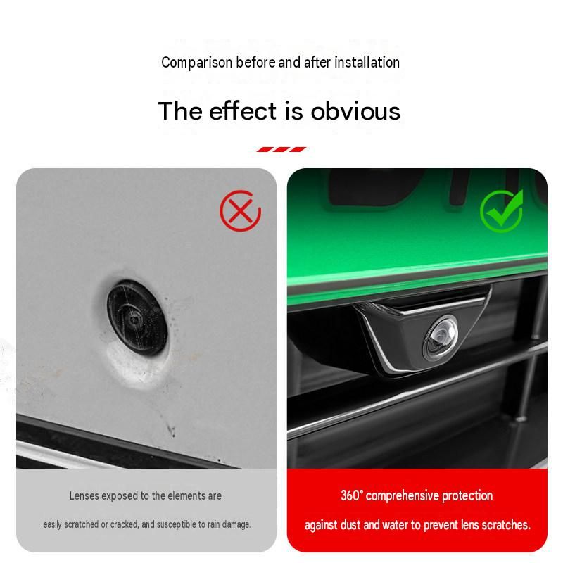 1 pair Car Camera Lens Protector Cover - ABS Material - Dustproof and view 5