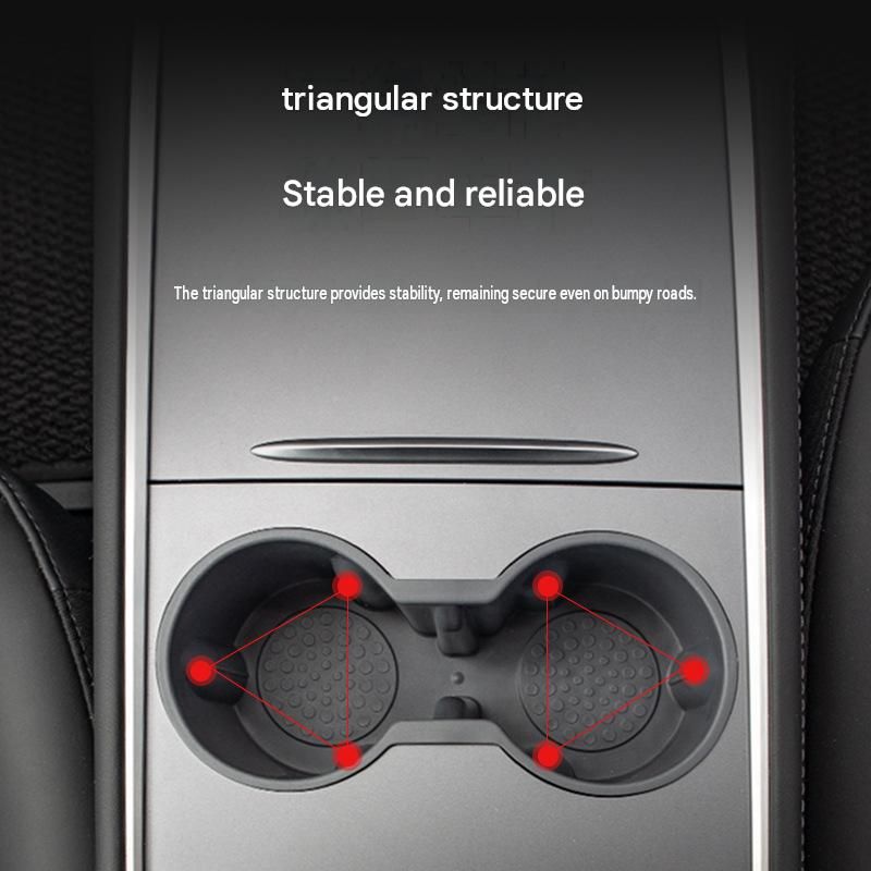 Black Car Cup Holder Insert - TPE Material view 4