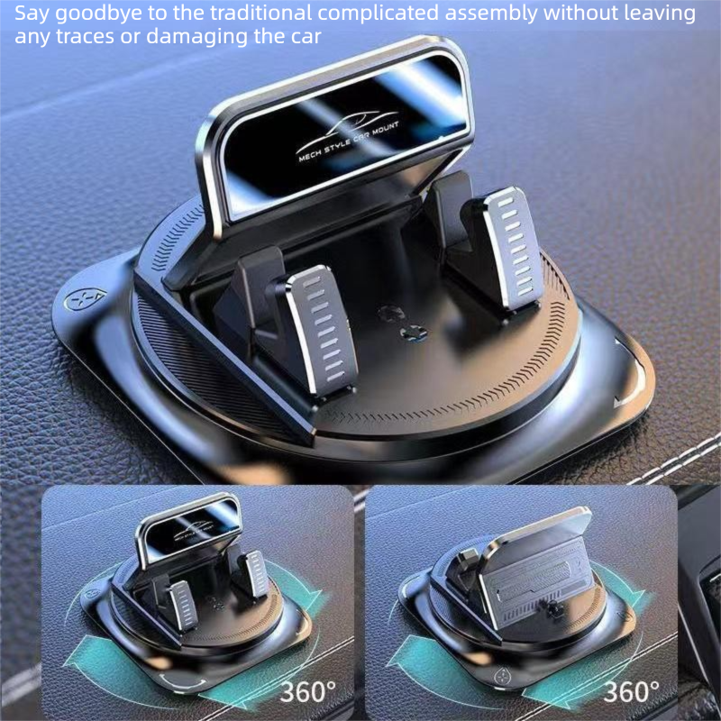 1-pack Black Dashboard Car Phone Holder Mount - 360 Degree Rotatable view 7