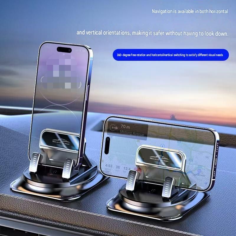 2-pack Black Dashboard Car Phone Holder Mount - 360 Degree Rotatable view 2