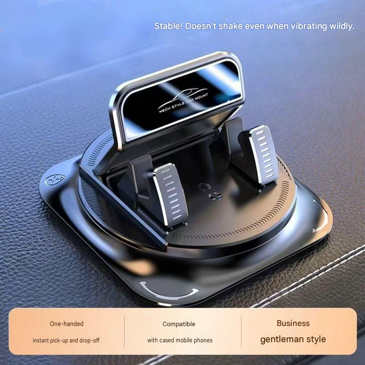 2-pack Black Dashboard Car Phone Holder Mount - 360 Degree Rotatable view 5