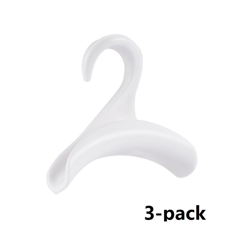 3-pack white Arched Wardrobe Bag Hook - Heavy Duty PP Plastic Hanger for Handbags