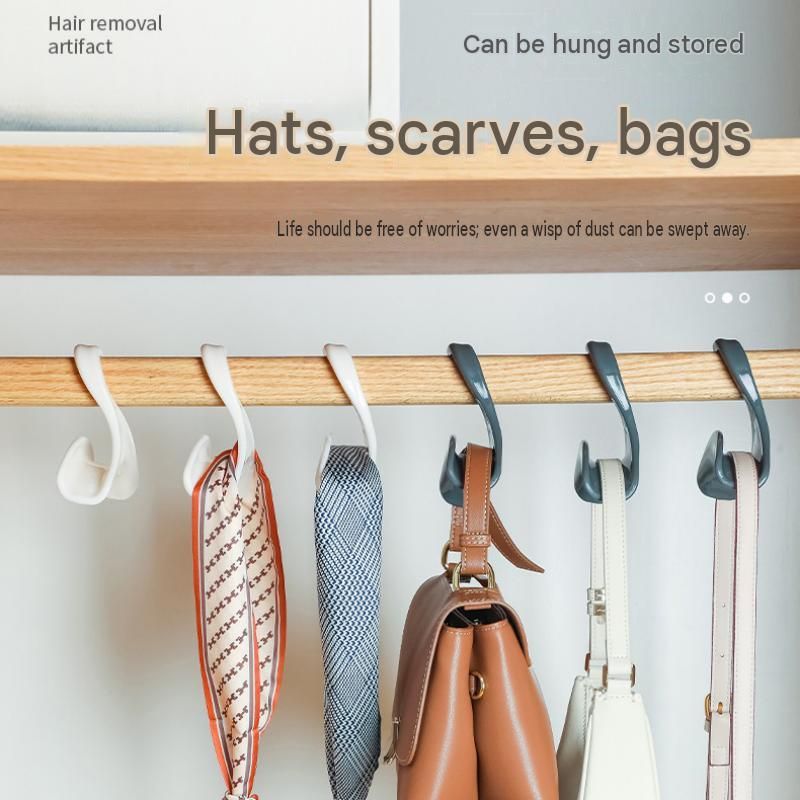 3-pack black Arched Wardrobe Bag Hook - Heavy Duty PP Plastic Hanger for Handbags view 4
