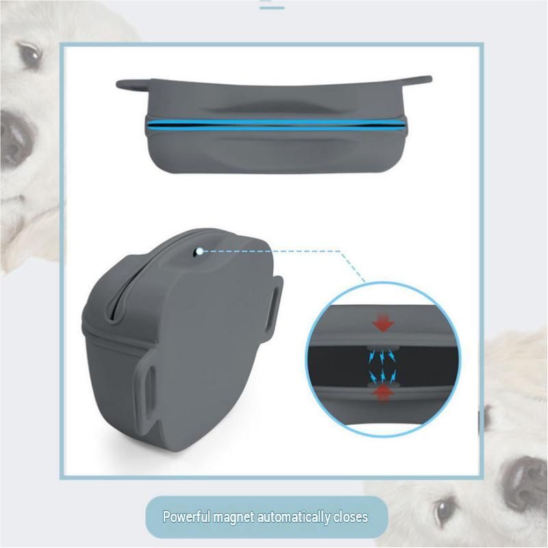 Grey Silicone Dog Training Treat Pouch - Magnetic Closure view 5
