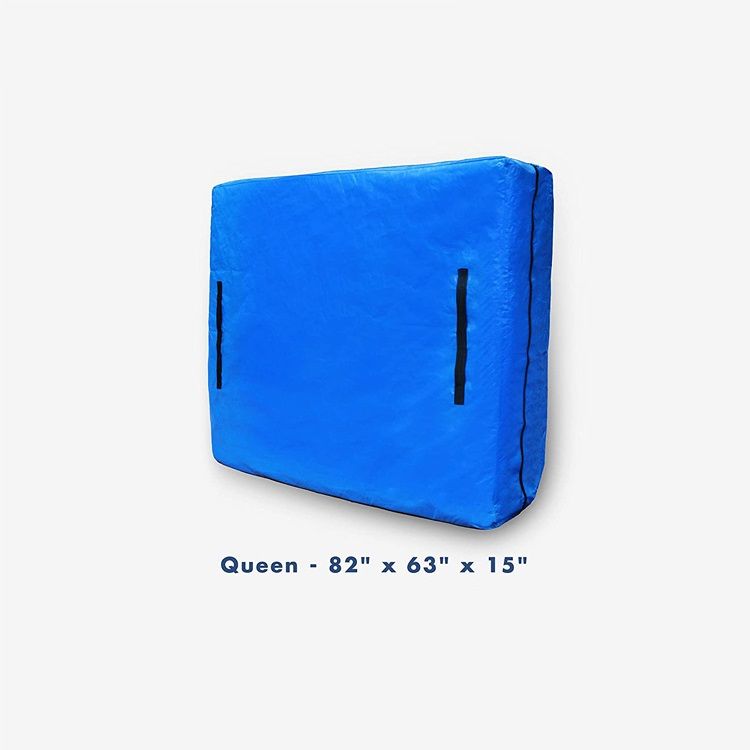 208*160*38cm Blue Heavy Duty PE Mattress Bag for Moving and Storage