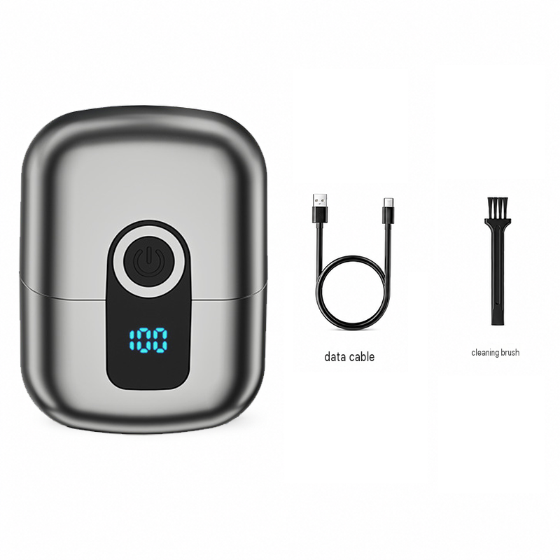 Grey Mini Portable Electric Shaver for Men - Floating Heads