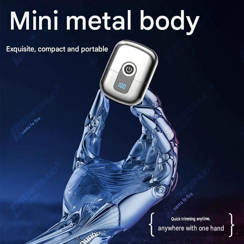 Silver Mini Portable Electric Shaver for Men - Floating Heads view 4