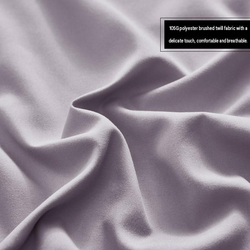 Grey 137x190x38cm Elastic Bed Skirt - Thickened Polyester Fitted Valance with view 7