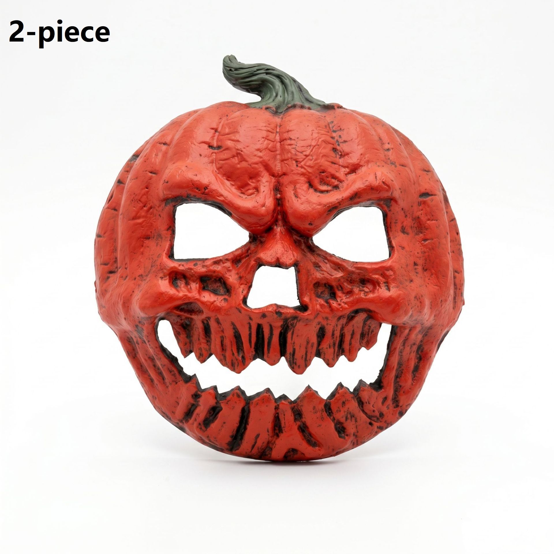 2-pack Scary Pumpkin Mask - PU Foam Pumpkin Head Costume Prop
