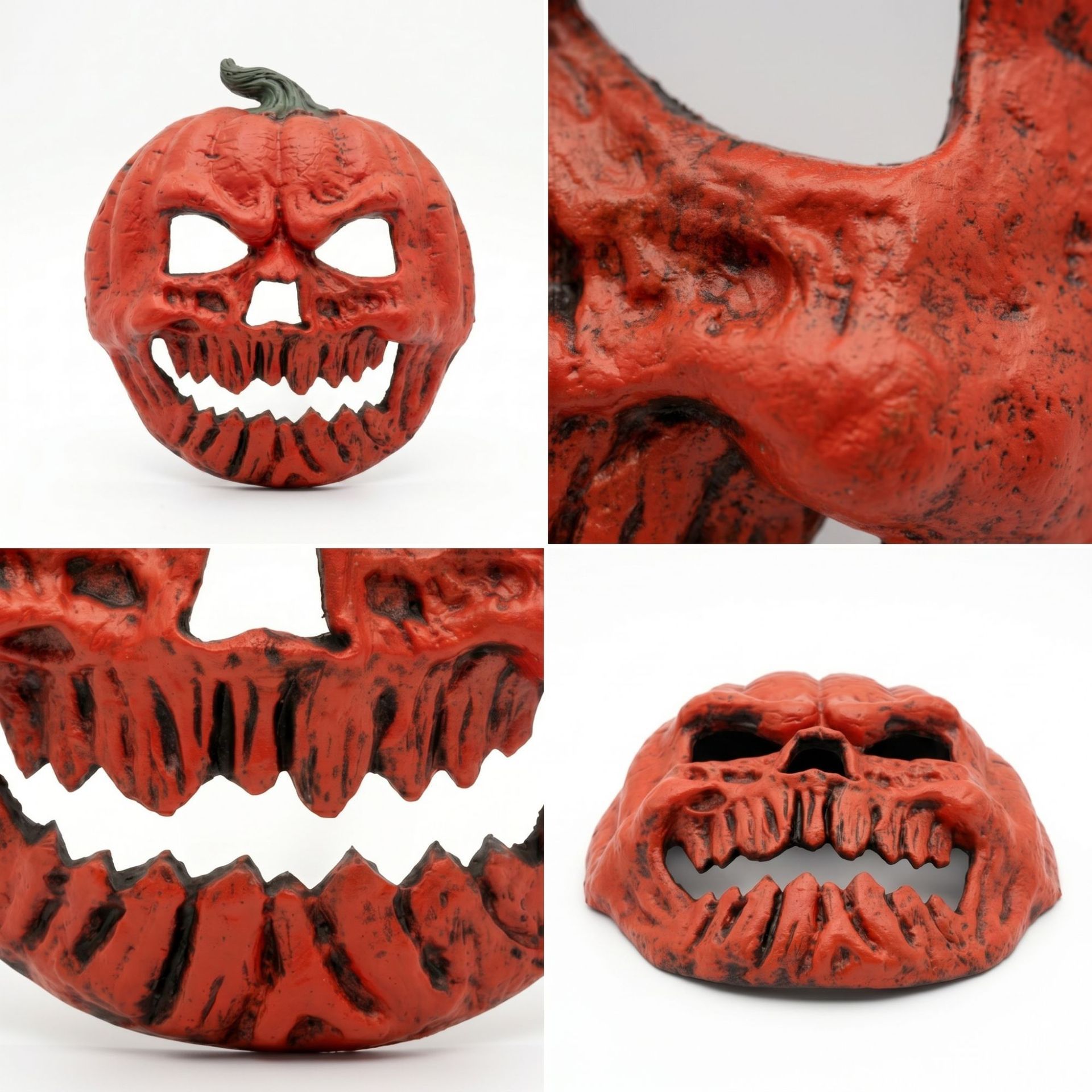 2-pack Scary Pumpkin Mask - PU Foam Pumpkin Head Costume Prop view 4