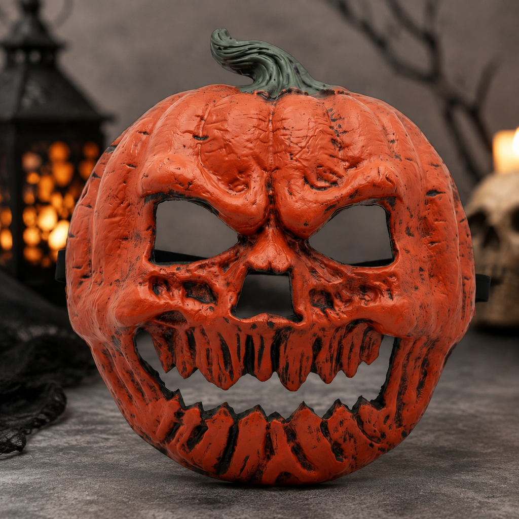 3-pack Scary Pumpkin Mask - PU Foam Pumpkin Head Costume Prop view 5