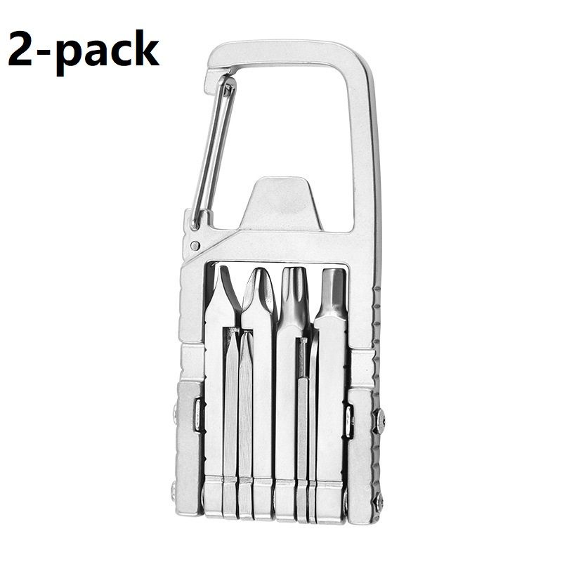2-pack 13-in-1 Stainless Steel Multi Function Tool - SIM Card Ejector
