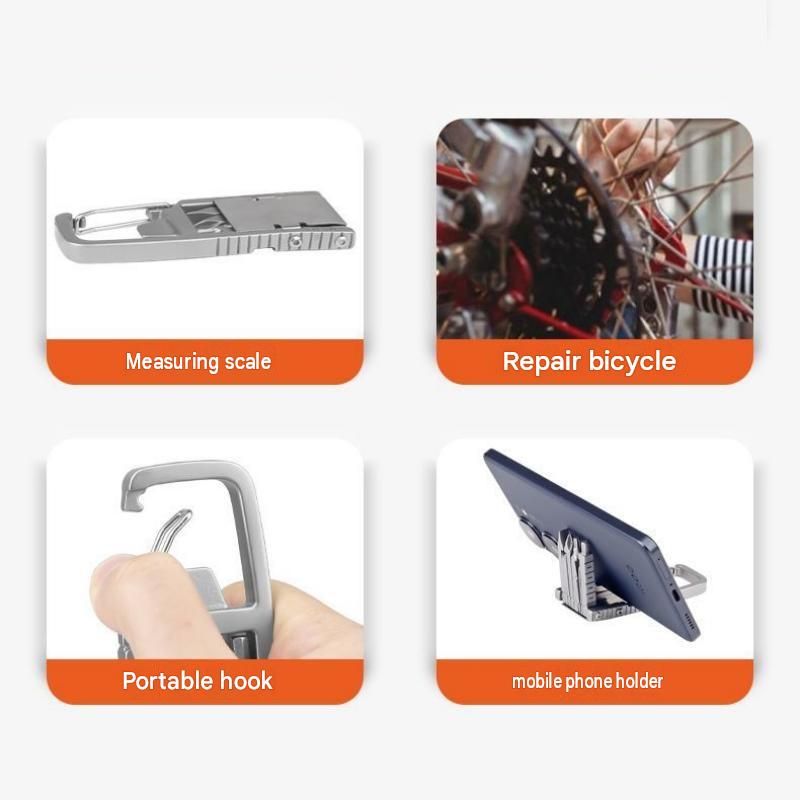 3-pack 13-in-1 Stainless Steel Multi Function Tool - SIM Card Ejector view 9