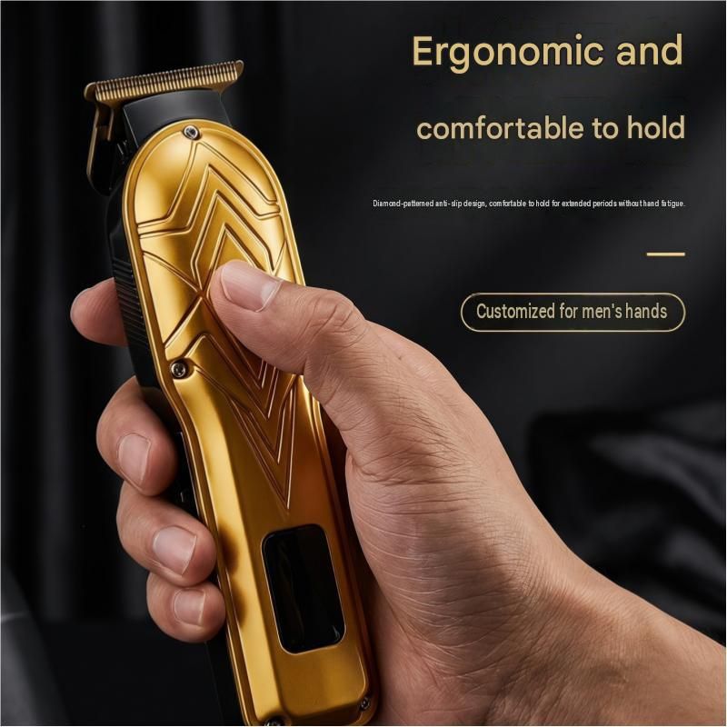 Black Men's Electric Hair Trimmer Kit - Titanium Alloy Blade view 5