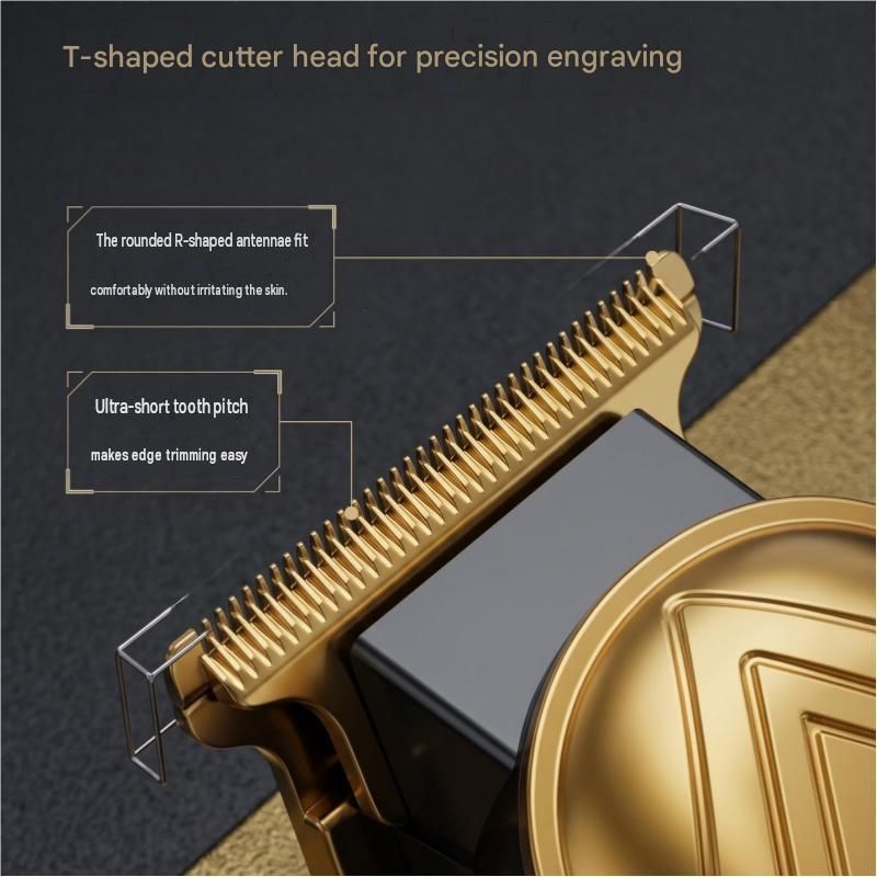 Black Men's Electric Hair Trimmer Kit - Titanium Alloy Blade view 7