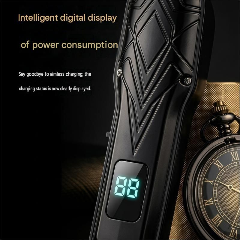 Black Men's Electric Hair Trimmer Kit - Titanium Alloy Blade view 10