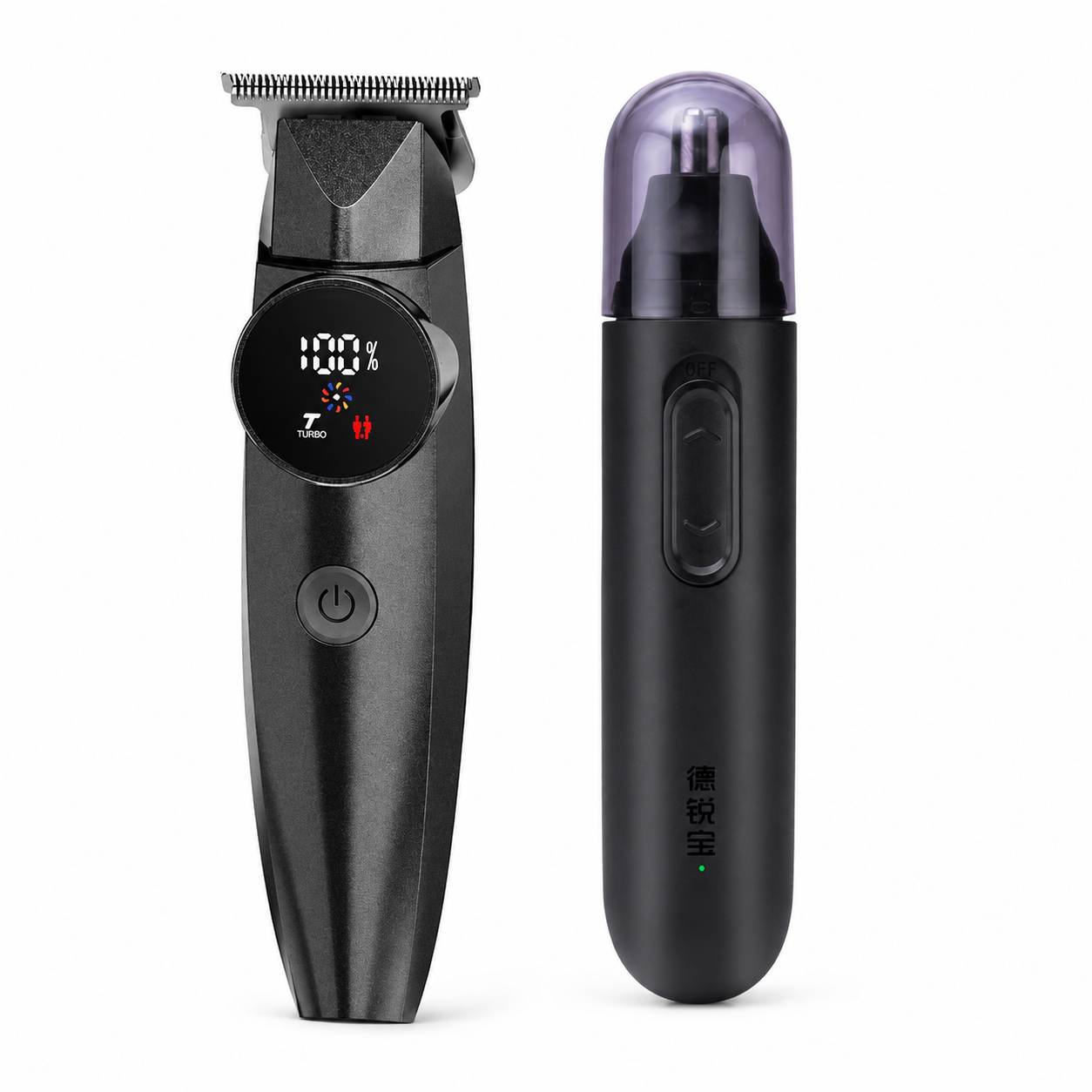 Hair Grooming Kit-Men's Electric Hair Clipper and Nose Trimmer Set - Stainless