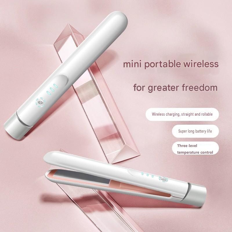 Green Mini Cordless Hair Straightener - 3 Temperature Settings view 2