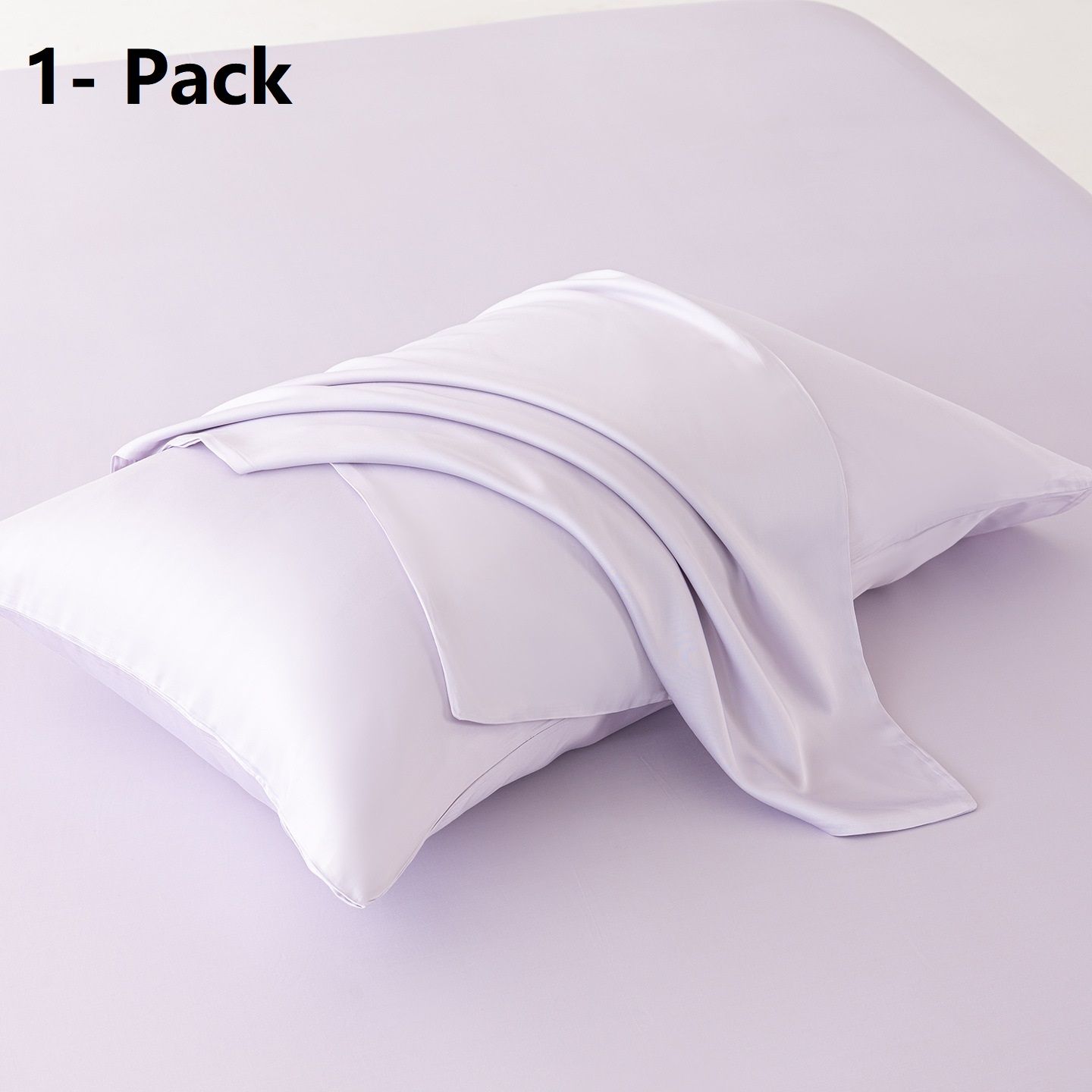 1-pack Purple Bamboo Pulp Fibre Pillowcase - 48x74cm Single - Cooling Silky Touch