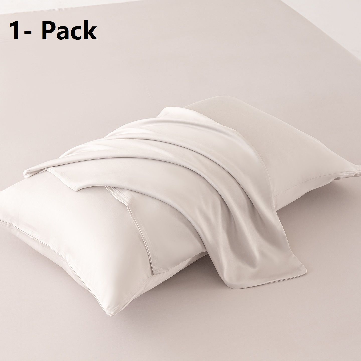 1-pack Milk coffee color Bamboo Pulp Fibre Pillowcase - 48x74cm Single