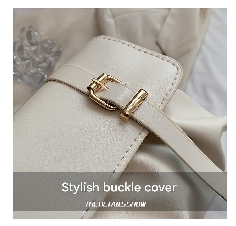 Black Trendy Pleated PU Leather Crossbody Bag - 24x13x7cm Compact Shoulder Bag view 4