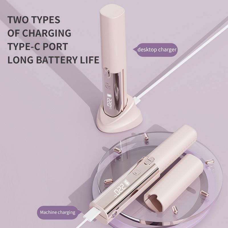 Green Cordless 2-in-1 Hair Straightener and Curler - Rechargeable Mini Styling view 9