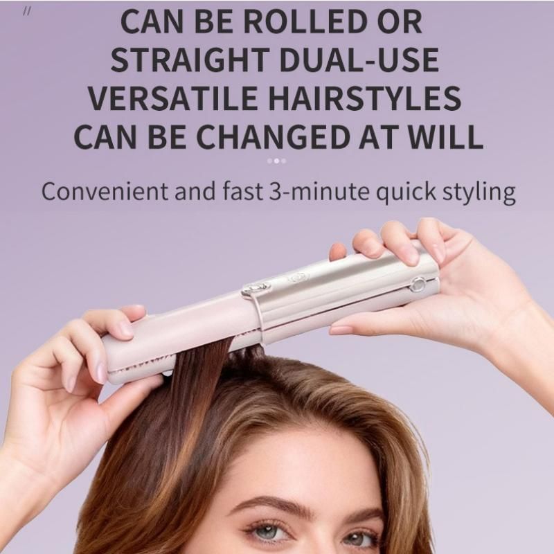 Brown Cordless 2-in-1 Hair Straightener and Curler - Rechargeable Mini Styling view 4